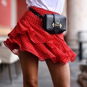Paris Atelier & other stories Red polka dot skirt